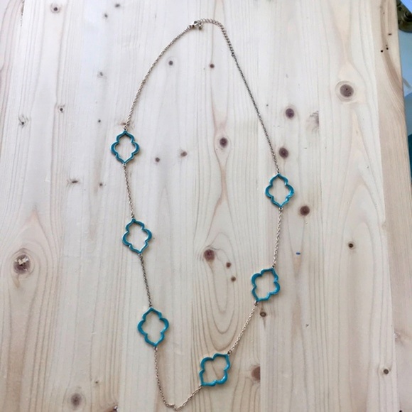 Gold + Turquoise Necklace NWT - Picture 3 of 6